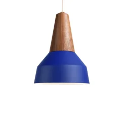 Suspension, Eikon Basic, noyer et bleu véritable, Ø26cm, H35cm - Schneid
