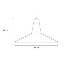 Suspension, Eikon Shell, chêne et blanc, Ø54cm, H32cm - Schneid