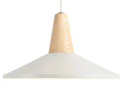 Suspension, Eikon Shell, frêne et blanc, Ø54cm, H32cm - Schneid
