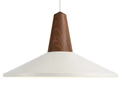 Suspension, Eikon Shell, noyer et blanc, Ø54cm, H32cm - Schneid