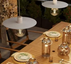 Suspension, Eiva Elegant, blanc, IP65, Ø40cm, H7,5cm - Creative Cables