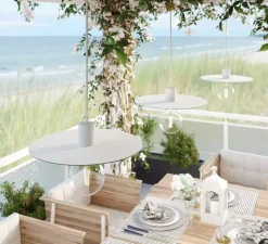 Suspension, Eiva Elegant, blanc, IP65, Ø40cm, H7,5cm - Creative Cables