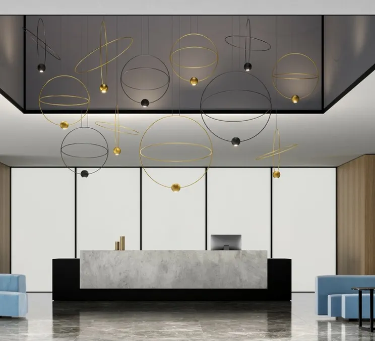 Suspension, Elara large, or, LED, 3000K, 845 lm, Ø80cm, H83,8cm - Lodes