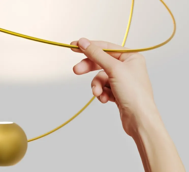 Suspension, Elara large, or, LED, 3000K, 845 lm, Ø80cm, H83,8cm - Lodes