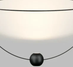 Suspension, Elara medium, noir brillant, LED, 3000K, 845 lm, Ø60cm, H63,7cm - Lodes