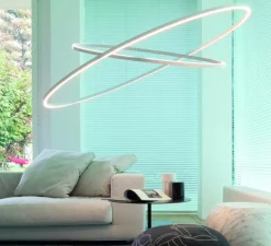 Suspension, Ellisse double, blanc, LED, 2700k, 4675lm, Ø135cm, H70cm - Nemo lighting