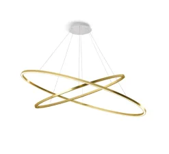 Suspension, Ellisse pendant double, or, LED, 2700k, 4675lm, Ø135cm, H70cm - Nemo lighting