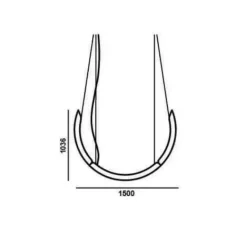 Suspension, Elo, noir et blanc, LED, dim, 2700-6500K, L150cm, H103,6cm - Brokis