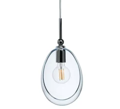 Suspension, Embrace M, argent brillant, transparent, Ø18cm, H35cm - Ebb and Flow