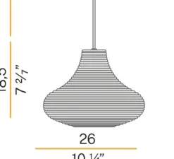 Suspension, Emma sans rosace, verre fumé,, Ø26cm, H18,5cm - Panzeri