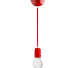 Suspension, en métal, rouge, Ø5cm, H15cm - Zangra