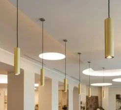 Suspension, Enola B, Doré, Ø6,7cm, H30cm - Slv