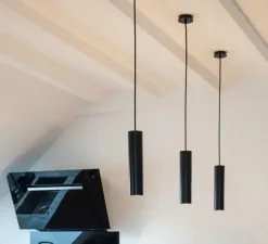 Suspension, Enola B, Noir, Ø6,7cm, H30cm - Slv