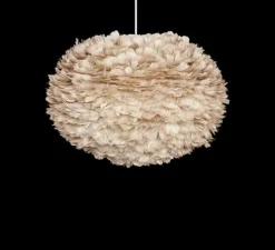 Suspension, Eos brown L, plumes d'oie, marron, Ø65cm, H40cm - Umage
