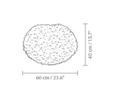 Suspension, Eos large, gris clair , Ø60cm, H40cm - Umage