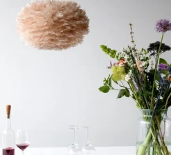 Suspension, Eos M, plumes d'oie, marron, Ø45cm, H30cm - Umage