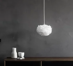 Suspension, Eos mini blanc avec câble Cord Set blanc , blanc, Ø20cm, H35cm - Umage