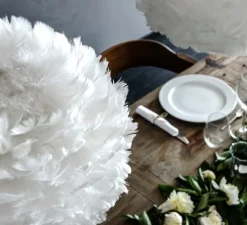 Suspension, Eos mini blanc avec câble Rosette blanc, blanc, Ø35cm, H30cm - Umage