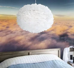 Suspension, Eos XL, blanc, plumes d'oie, Ø75cm, H45cm - Umage