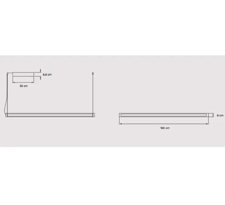 Suspension, Estela, turquoise , LED, 3000K, 2400lm, L150cm, H6cm - LZF