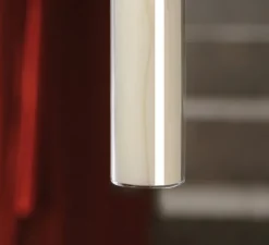 Suspension, Estela Vertical, blanc ivoire, LED, dim, 2700K, 980 lm, Ø7cm, H44cm - LZF