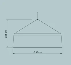 Suspension, Ezaro, bleu océan, IP44, Ø40cm, H22,5cm - Easy Light by Carpyen