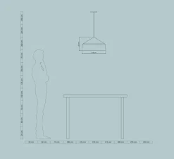 Suspension, Ezaro, bleu océan, IP44, Ø40cm, H22,5cm - Easy Light by Carpyen