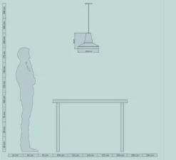 Suspension, Famara, mimosa, IP44, Ø26,5cm, H20cm - Easy Light by Carpyen