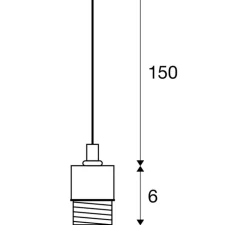 Suspension, Fenda, chrome, Ø6cm, H8,5cm - SLV