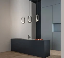 Suspension, Filipa, 555.22, noir texturé, gris texturé, IP40, L28cm, H45cm - Tooy