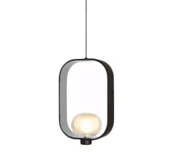 Suspension, Filipa, 555.22, noir texturé, gris texturé, IP40, L28cm, H45cm - Tooy