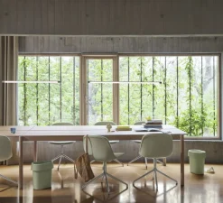 Suspension, Fine, gris, LED, dim, 2700K, 1200 lm, L120cm, H1,8cm - Muuto