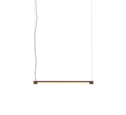 Suspension, Fine, rouge foncé, LED, dim, 2700K, 620 lm, L60cm, H1,8cm - Muuto