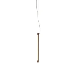 Suspension, Fine, rouge foncé, LED, dim, 2700K, 620 lm, L60cm, H1,8cm - Muuto