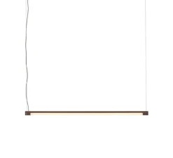 Suspension, Fine, rouge foncé, LED, dim, 2700K, 950 lm, L90cm, H1,8cm - Muuto