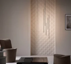 Suspension, Finlin 1.0, noir, LED, 2700K, 450lm, L0,9cm, H63cm - Wever & Ducré