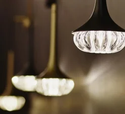 Suspension, Fléa, Laiton, transparent, Ø11cm, H24,5cm - CVL