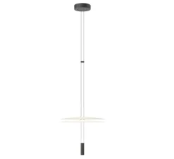 Suspension, Flamingo mini 1575, blanc et noir, LED, dim, 2700K, 726 lm, Ø45cm, H93cm - Vibia
