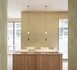 Suspension, Flamingo mini 1580, blanc et noir, LED, dim, 2700K, 726 lm, Ø9cm, H93cm - Vibia