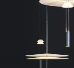 Suspension, Flamingo mini 1590, blanc et noir, LED, dim, 2700K, 1152 lm, Ø45cm, H125cm - Vibia