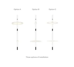 Suspension, Flamingo mini 1590, blanc et noir, LED, dim, 2700K, 1152 lm, Ø45cm, H125cm - Vibia