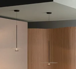 Suspension, Flat 5935, blanc cassé, LED, dim, 2700K, 1740 lm, Ø40cm, H80cm - Vibia