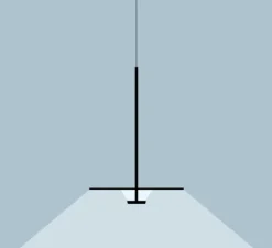 Suspension, Flat 5935, gris, LED, 2700K, 1740lm, Ø40cm, H80cm - Vibia