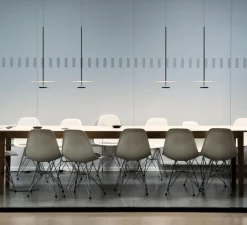 Suspension, Flat 5935, vert, LED, dim, 3500K, 1868 lm, Ø40cm, H80cm - Vibia