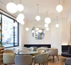 Suspension, Float 10, laiton, Ø25cm, H25cm - SkLO STUDIO