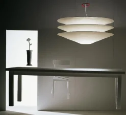 Suspension, Floatation, blanc, Ø75cm, H45cm, câble 2m - Ingo Maurer