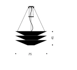 Suspension, Floatation, blanc, Ø75cm, H45cm, câble 2m - Ingo Maurer
