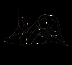 Suspension, Flock of Light 21, bronze, LED, 2700K, 2308lm, L135cm, H80cm - Moooi