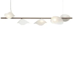 Suspension, Florii 5 Linear, blanc, bronze, LED, dim, 2700K, 1540 lm, L120cm, H400cm - Nuura