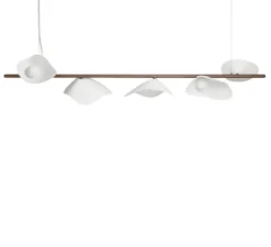Suspension, Florii 5 Linear, blanc, bronze, LED, dim, 2700K, 1540 lm, L120cm, H400cm - Nuura